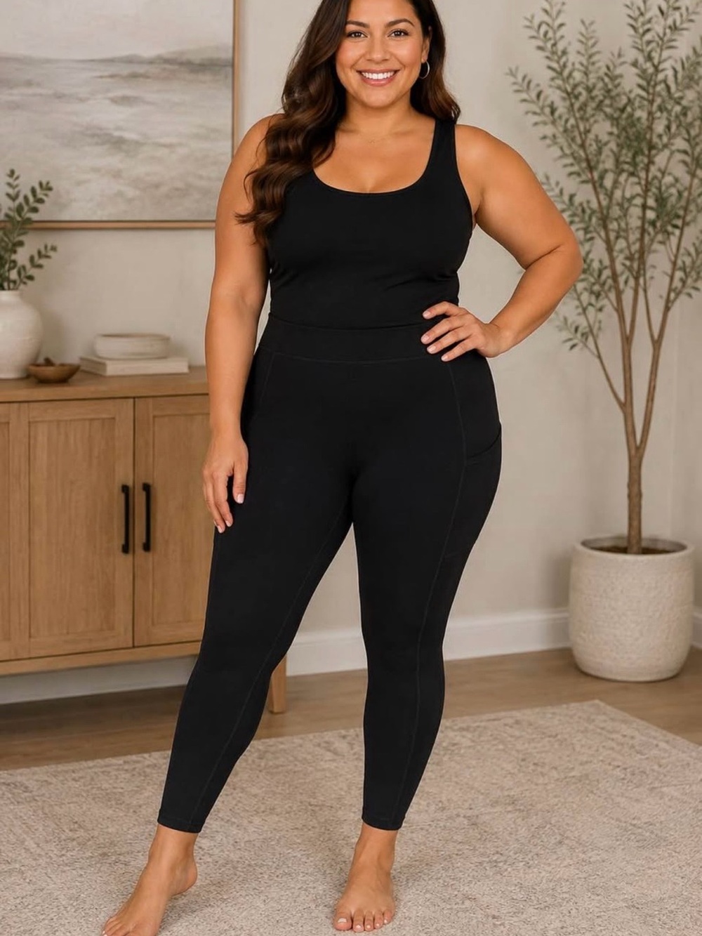torrid Black High-Rise Leggings with Side Pocket Detail